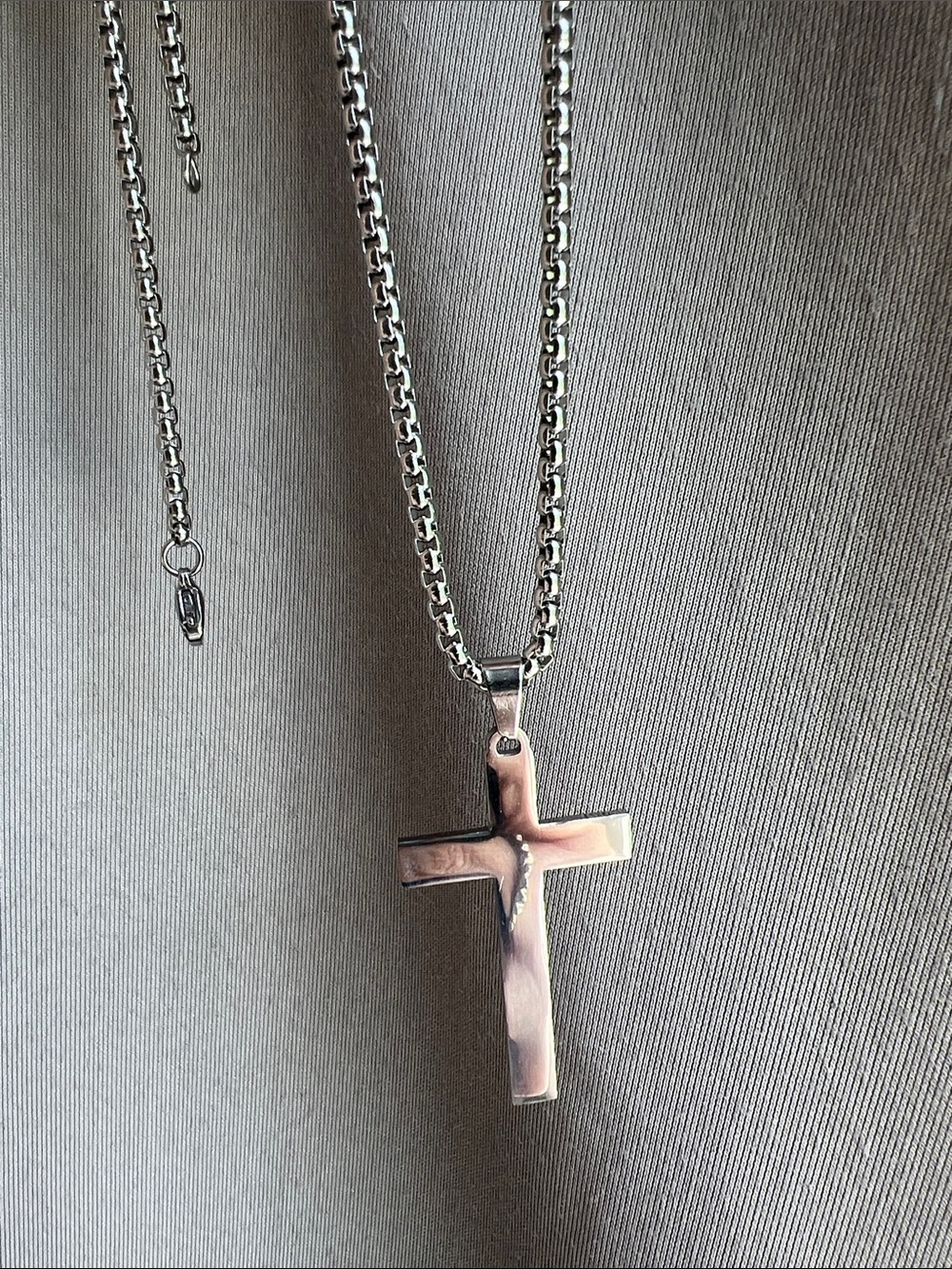 Stainless Steel Cross Pendant Necklace